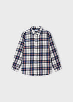 Klein Blue Plaid Long Sleeve Shirt - Select Size