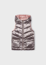Copper Reversible Puffer Girl’s Vest - Select Size