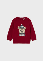 Cherry Red Deer Sweater - Select Size