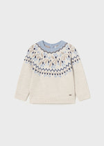 Stone Jacquard Girl's Sweater - Select Size