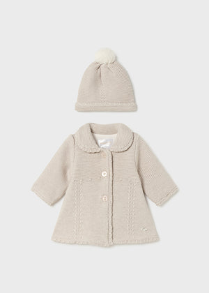 Honey Walnut Girls Coat & Hat Set - Select Size