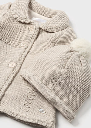 Honey Walnut Girls Coat & Hat Set - Select Size