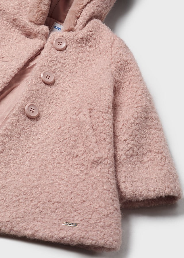 Pink Blush Shearling Girl's Coat - Select Size