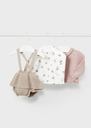 Sugar Pink Knit Infant Girls 3-Piece Set - Select Size