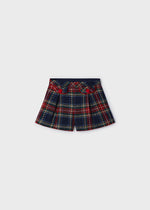 Navy & Cherry Girls Plaid Shorts - Select Size