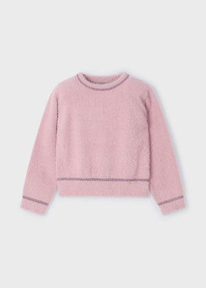 Light Pink Girls Fur Sweater - Select Size