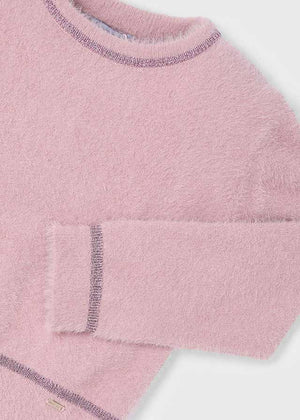 Light Pink Girls Fur Sweater - Select Size