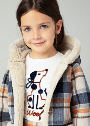 Navy Blue Plaid Girl’s Coat - Select Size