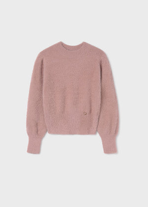 Nude Fuzzy Girls Sweater - Select Size