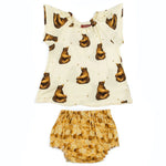 Honey Bear Bamboo Dress & Bloomer Set - Select Size
