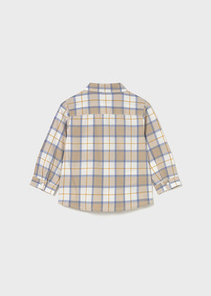 Light Brown LS Checked Shirt - Select Size
