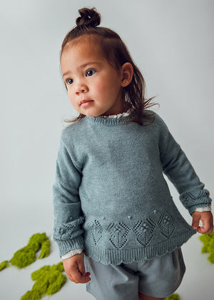 Blue Girls Knit Sweater - Select Size