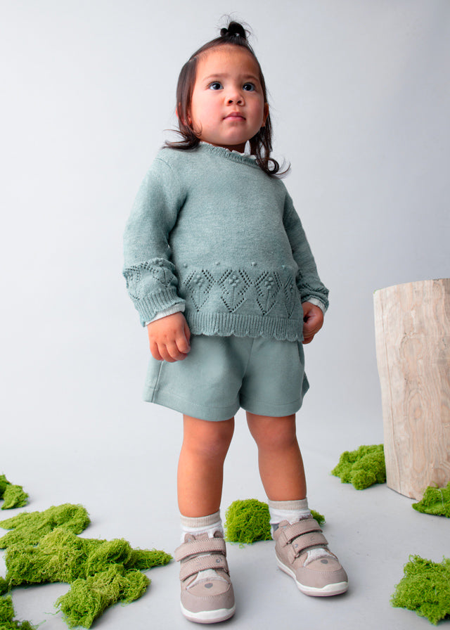 Blue Girls Knit Sweater - Select Size
