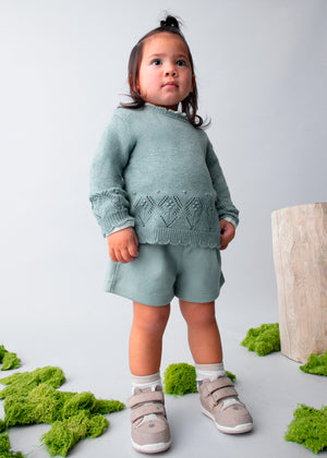 Blue Girls Knit Sweater - Select Size