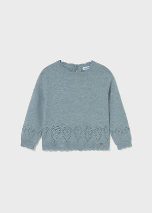 Blue Girls Knit Sweater - Select Size