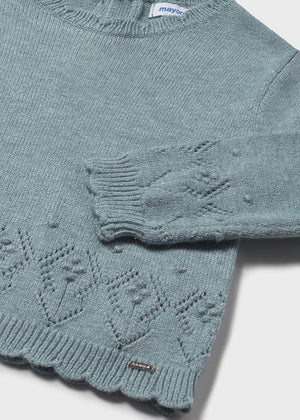 Blue Girls Knit Sweater - Select Size