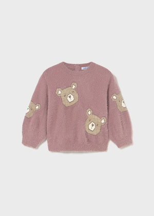 Orchid Girls Bear Sweater - Select Size