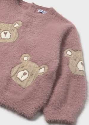 Orchid Girls Bear Sweater - Select Size