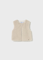 Sand Faux Fur Vest - Select Size