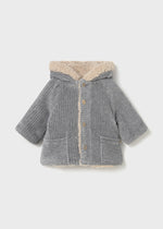 Grey Reversible Shearling Boys Coat - Select Size