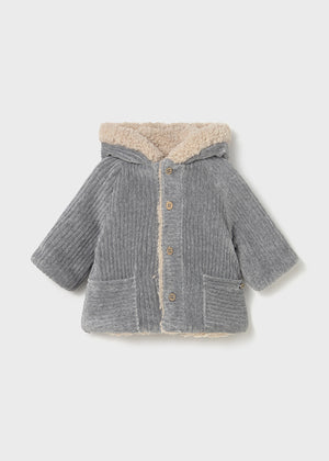 Grey Reversible Shearling Boys Coat - Select Size