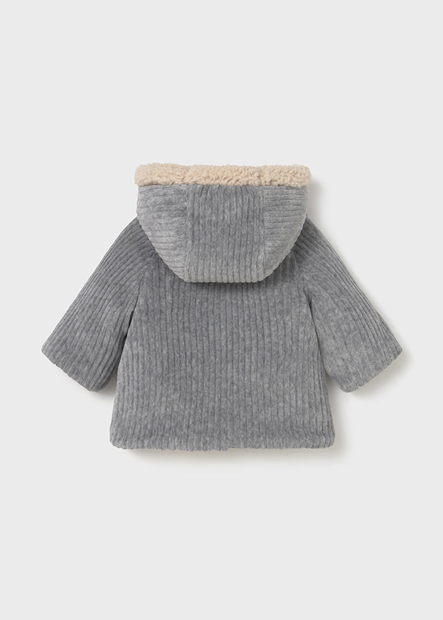 Grey Reversible Shearling Boys Coat - Select Size