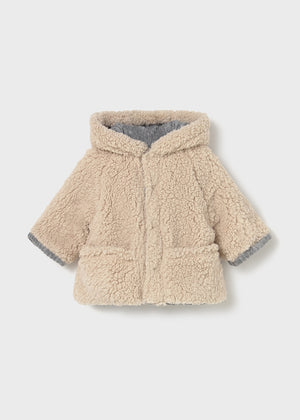 Grey Reversible Shearling Boys Coat - Select Size