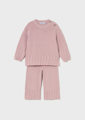 Crystal Pink Knit Sweater & Pant Set - Select Size