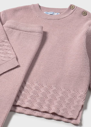 Crystal Pink Knit Sweater & Pant Set - Select Size