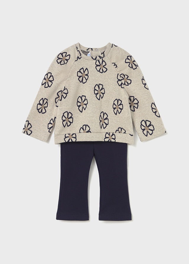 Navy Floral 2-Piece Set - Select Size