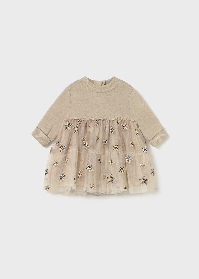 Oat Tulle Dress - Select Size
