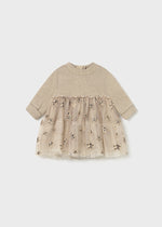 Oat Tulle Dress - Select Size