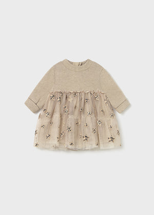 Oat Tulle Dress - Select Size