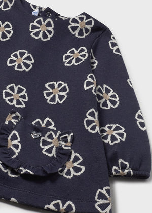Navy Floral Dress - Select Size