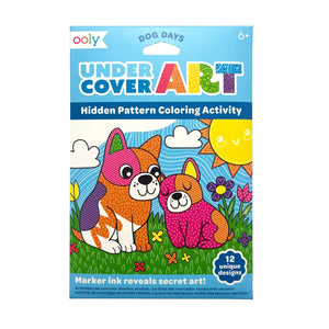 Undercover Art Hidden Pattern Coloring Activity Art Cards - Dog Days