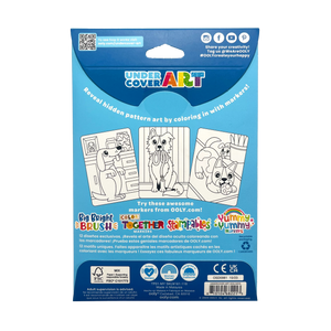 Undercover Art Hidden Pattern Coloring Activity Art Cards - Dog Days