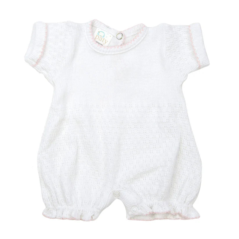 Paty White Bubble w/Pink Trim (163) - Select Size