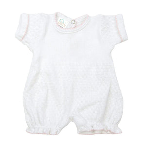 Paty White Bubble w/Pink Trim (163) - Select Size