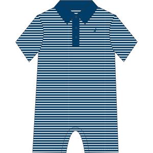 Banks Polo Navy Striped Romper - Select Size