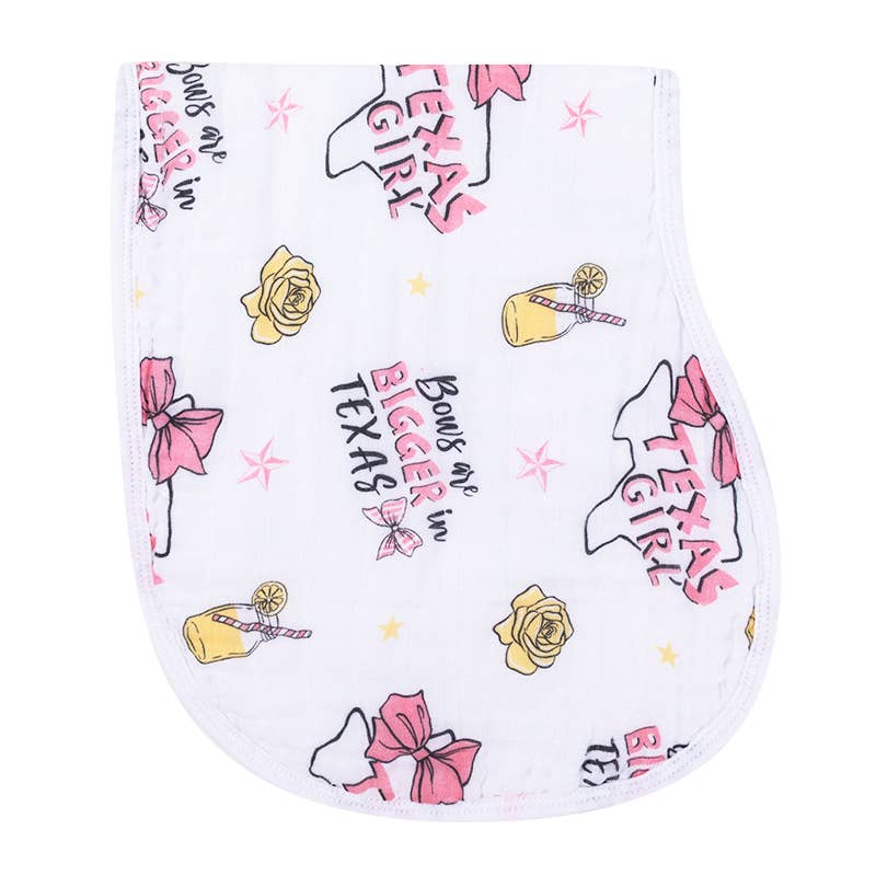 Texas Girl 2-in-1 Burp Cloth and Bib