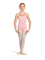 CL5237 - Girls Candy Pink Cross Back Cami Leotard - Select Size