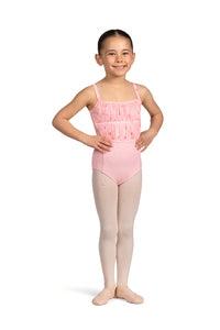 CL5247 - Girls Candy Pink Mesh Back Cami Leotard - Select Size