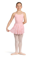 CR5211 - Girls Candy Pink Printed Mesh Skirt - Select Size