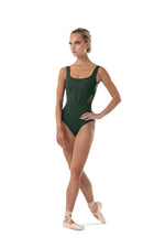 L4105B - Ladies Square Neck Tank Leotard in Hunter Green - Select Size