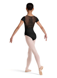 Embroidered Short Sleeve Leotard - Select Size