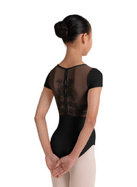 Embroidered Short Sleeve Leotard - Select Size