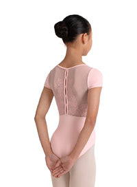 Embroidered Short Sleeve Leotard - Select Size