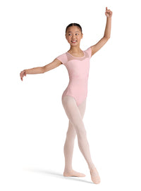 Embroidered Short Sleeve Leotard - Select Size