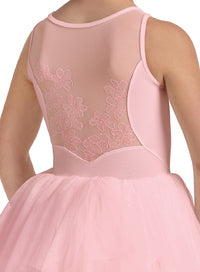 Embroidered Tank Tutu Leotard in Candy Pink - Select Size