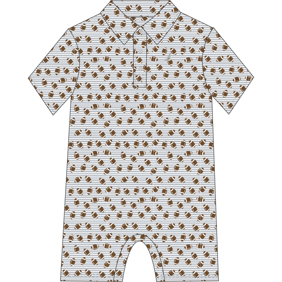 Banks Football Romper - Select Size